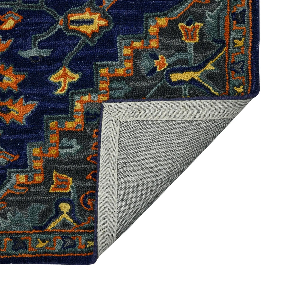 Boho BOH-5 Blue/Orange Rug - Rug & Home