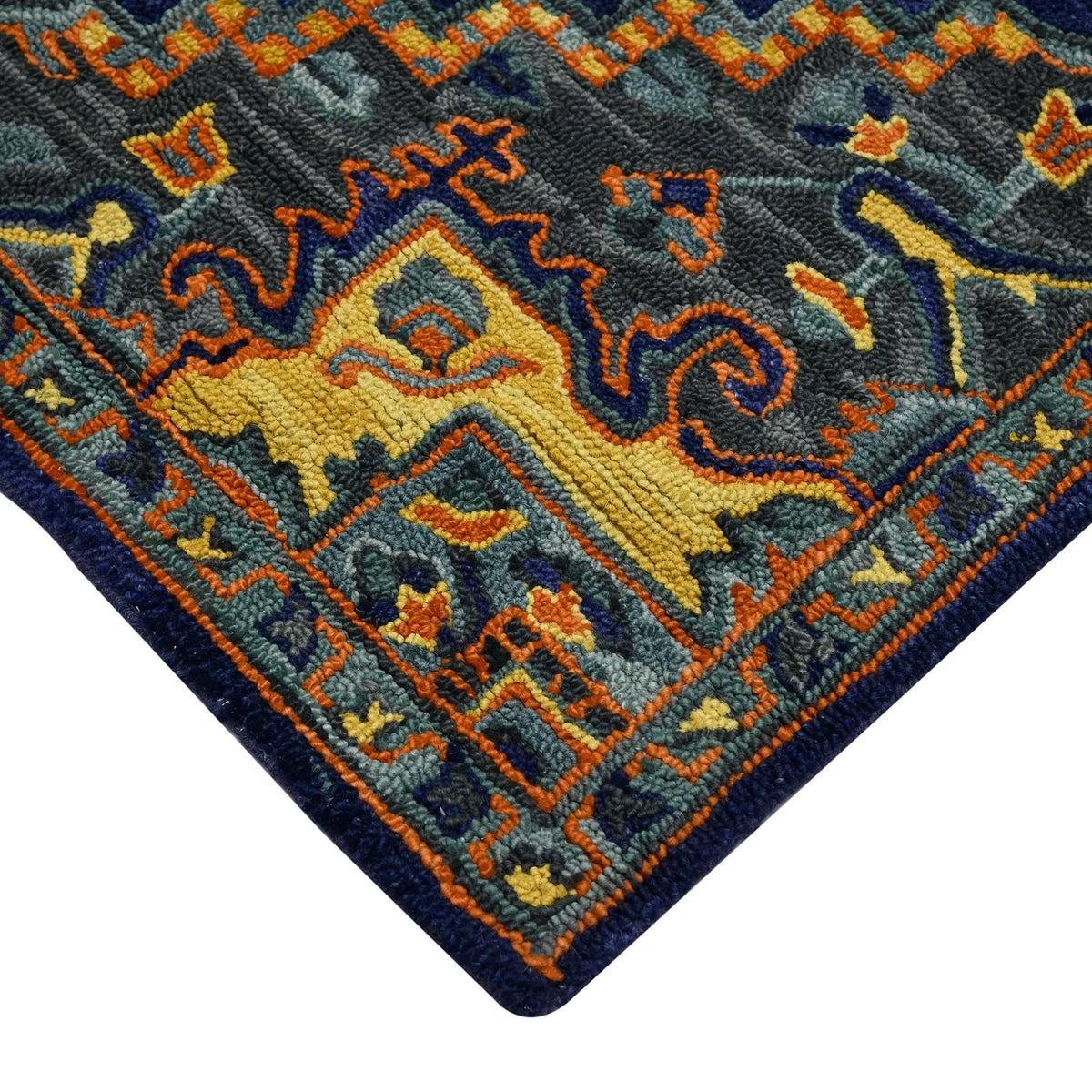 Boho BOH-5 Blue/Orange Rug - Rug & Home