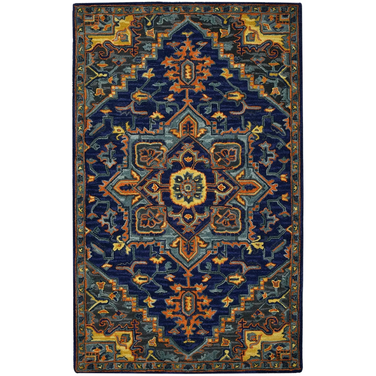 Boho BOH-5 Blue/Orange Rug - Rug & Home