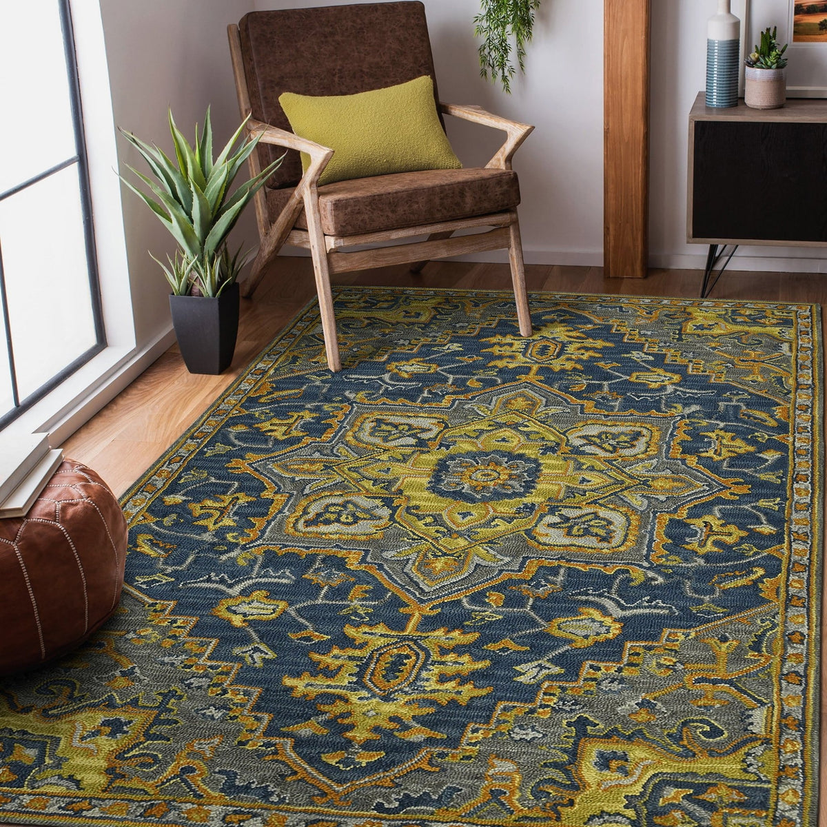 Boho BOH-6 Blue/Yellow Rug - Rug & Home