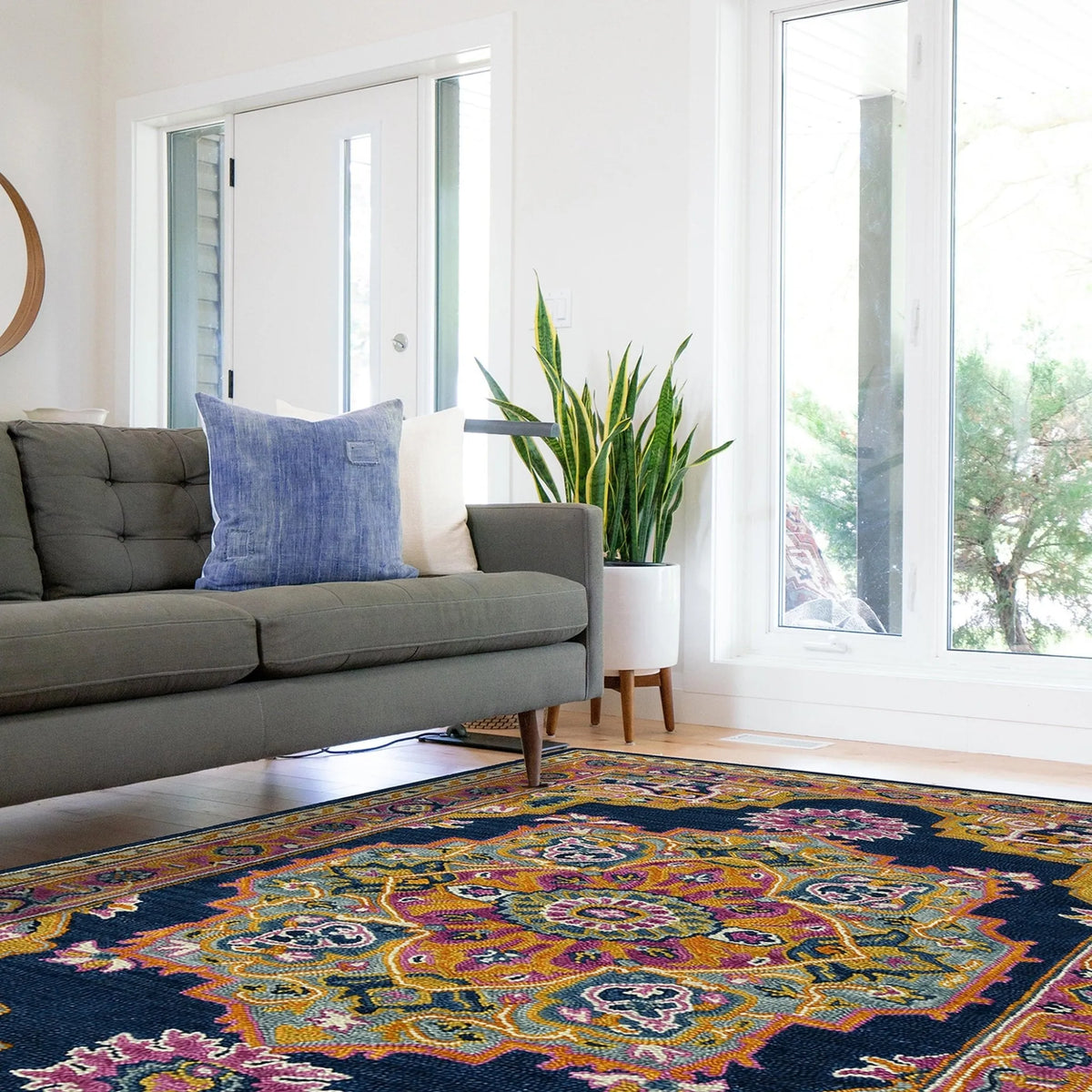 Boho BOH-8 Navy/Pink Rug - Rug & Home