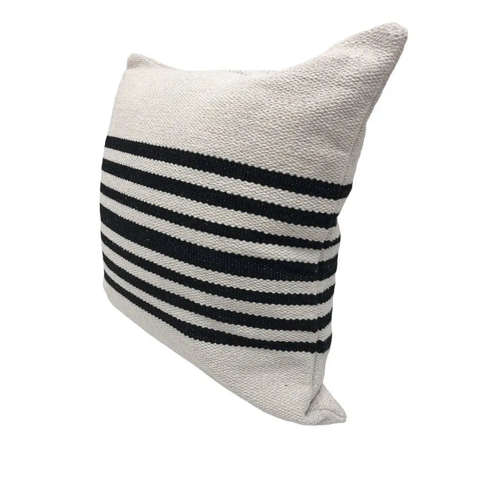 Bold Striped Lr04715 White/Black Pillow