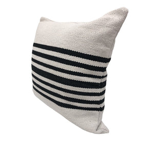Bold Striped Lr04715 White/Black Pillow - Rug & Home