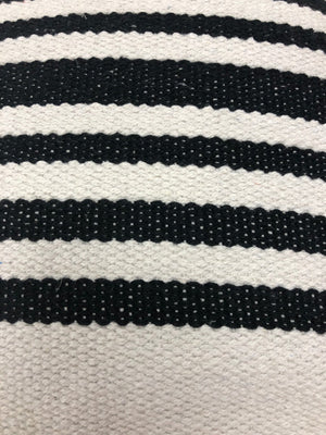 Bold Striped Lr04715 White/Black Pillow - Rug & Home
