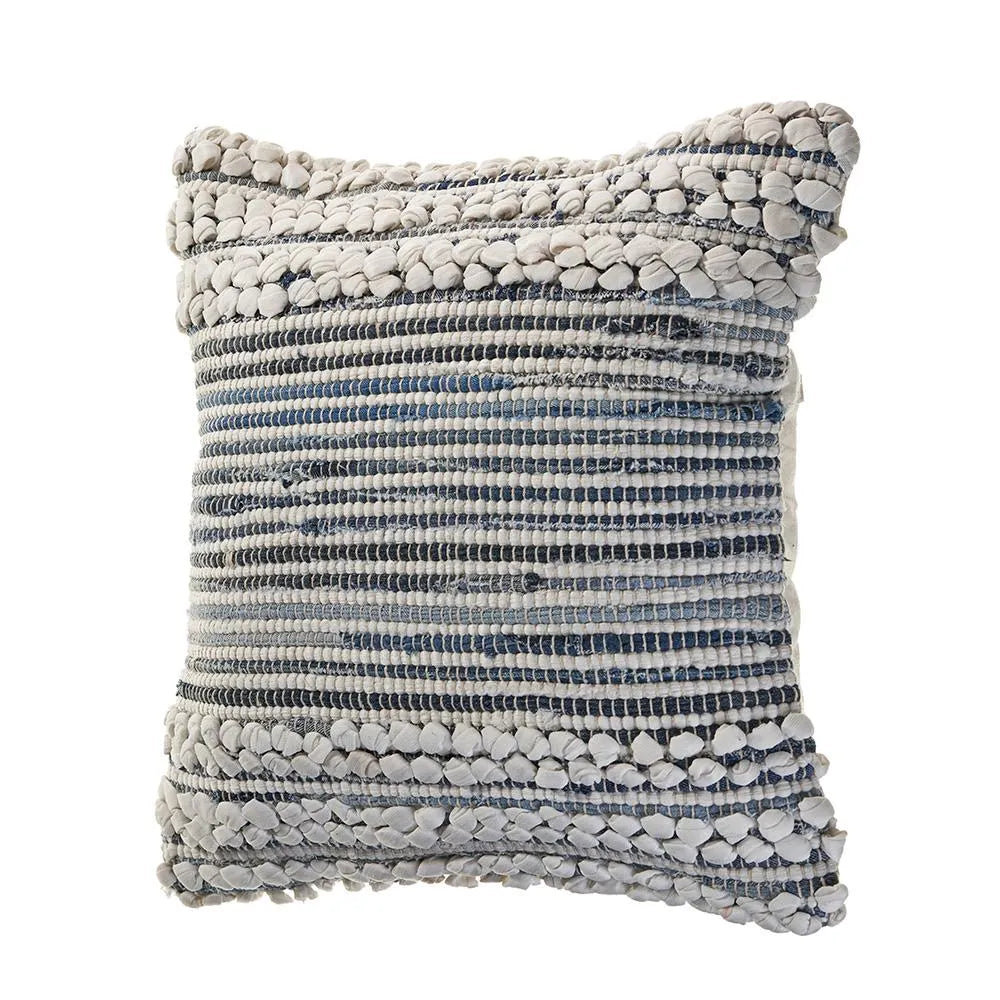 Bold Textured Navy LR07435 Throw Pillow - Rug & Home