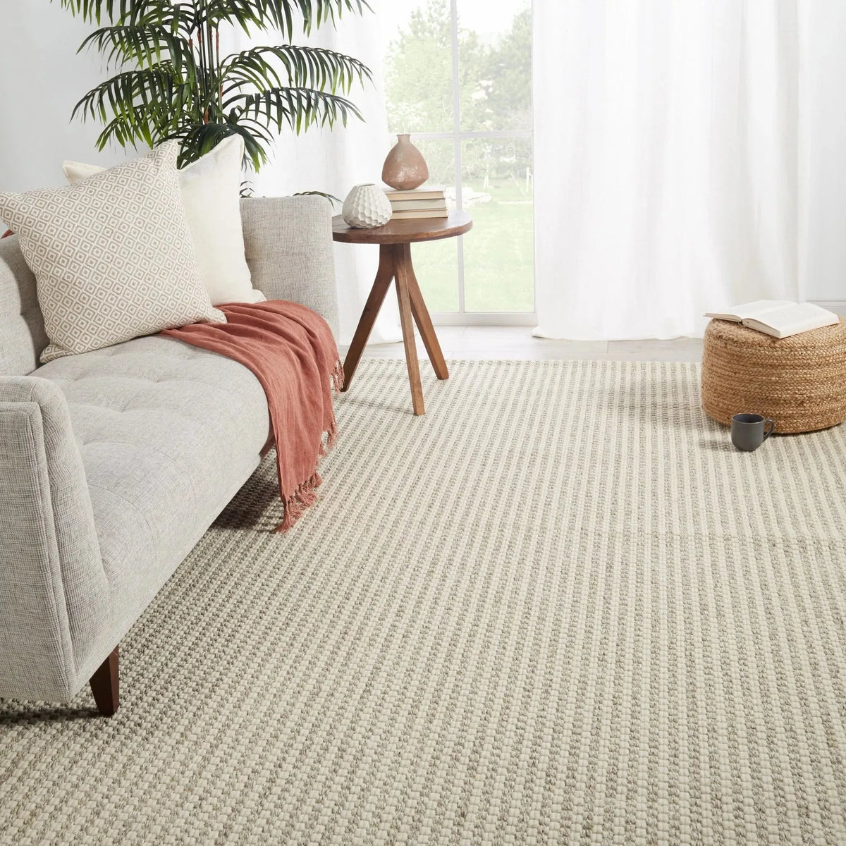 Bombay Bob01 Fetia Cream/Light Taupe Rug