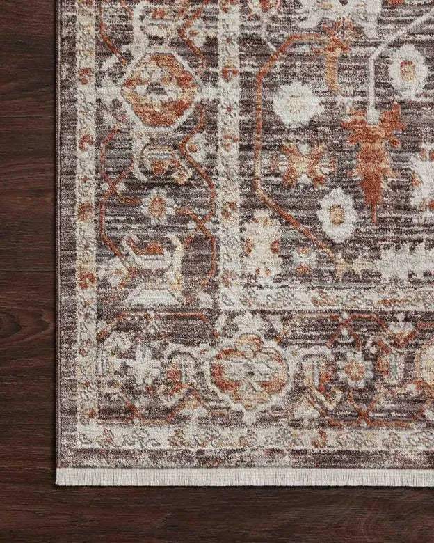 Bonney BNY-07 Charcoal/Spice Rug