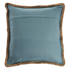 Bordered Blue Turquoise LR04648 Throw Pillow - Rug & Home