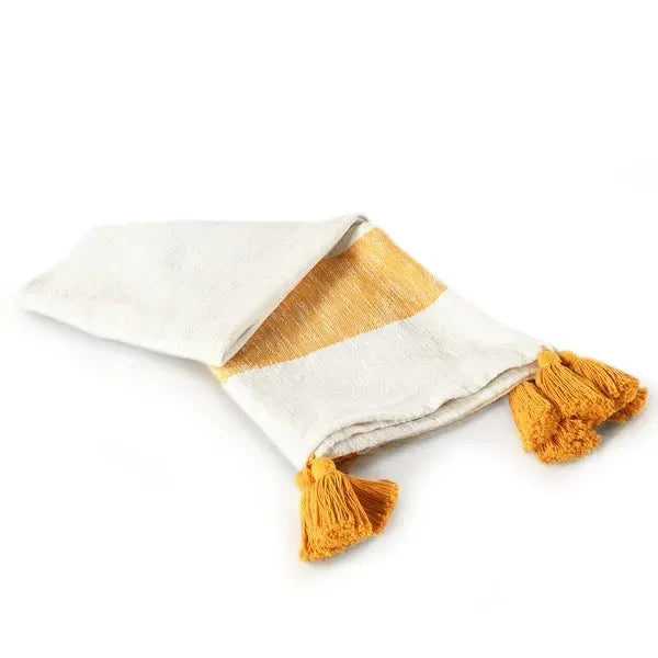 Borderline 80276GOW Golden White Throw Blanket