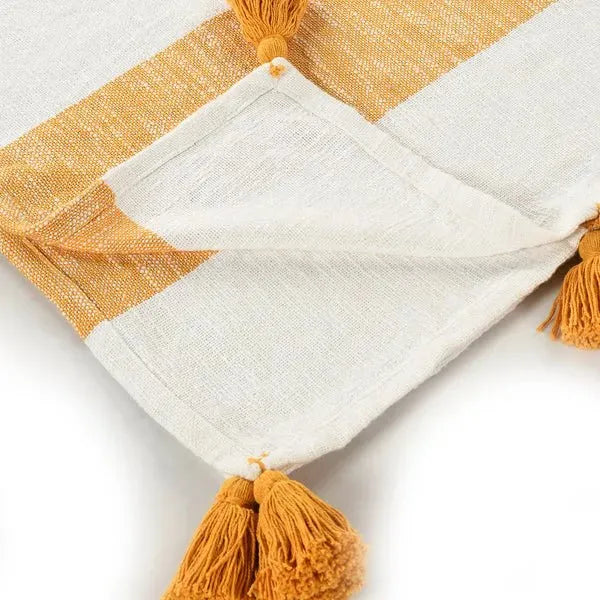 Borderline 80276GOW Golden White Throw Blanket