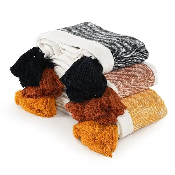 Borderline 80276GOW Golden White Throw Blanket