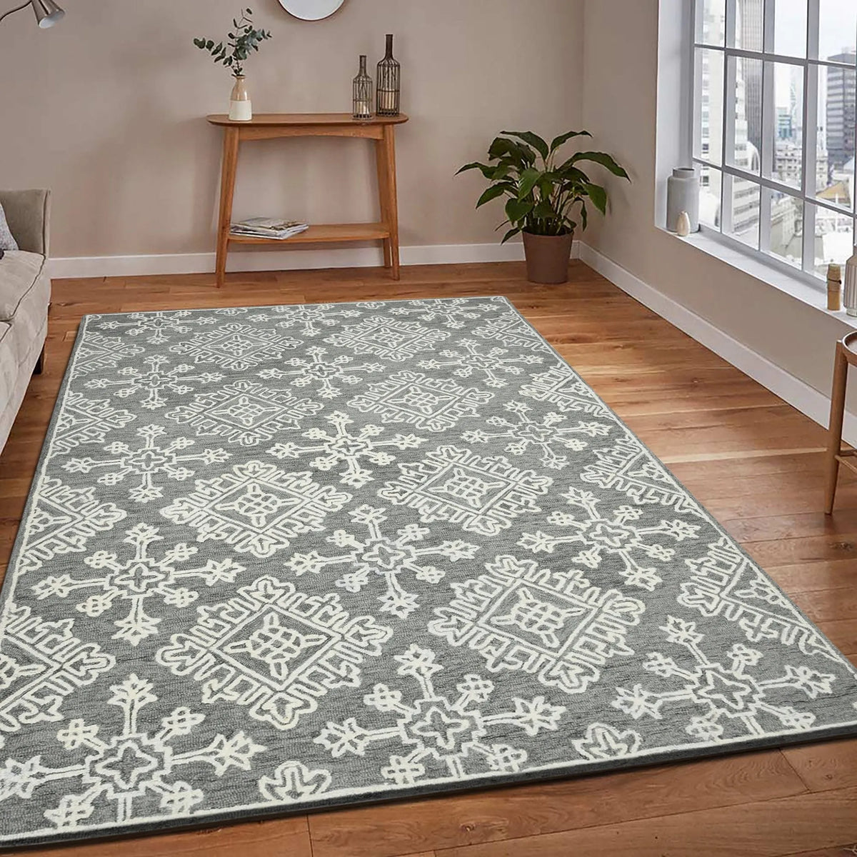 Boscage BOS-33 Light Grey Rug - Rug & Home