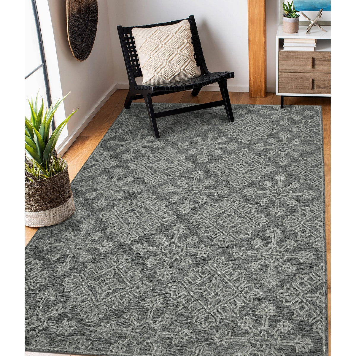 Boscage BOS-36 Graphite Rug - Rug & Home