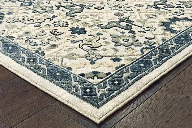 Bowen 73J Ivory Navy Rug