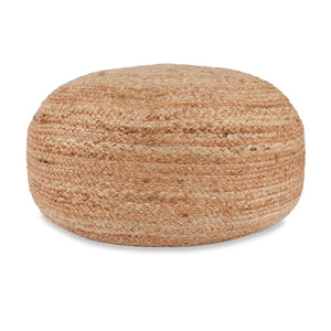 Braga Jute Natural Pouf - Rug & Home