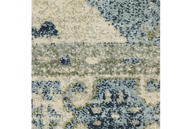 Branson BR03A Blue/Beige Rug - Rug & Home