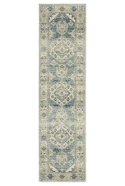 Branson BR03A Blue/Beige Rug - Rug & Home