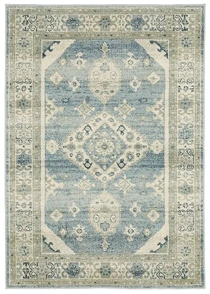 Branson BR03A Blue/Beige Rug - Rug & Home