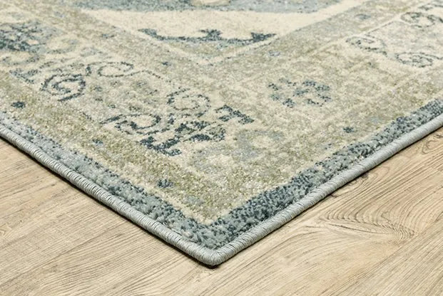 Branson BR03A Blue/Beige Rug - Rug & Home