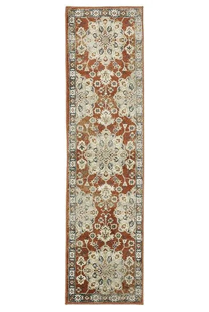 Branson BR04A Rust/Beige Rug - Rug & Home