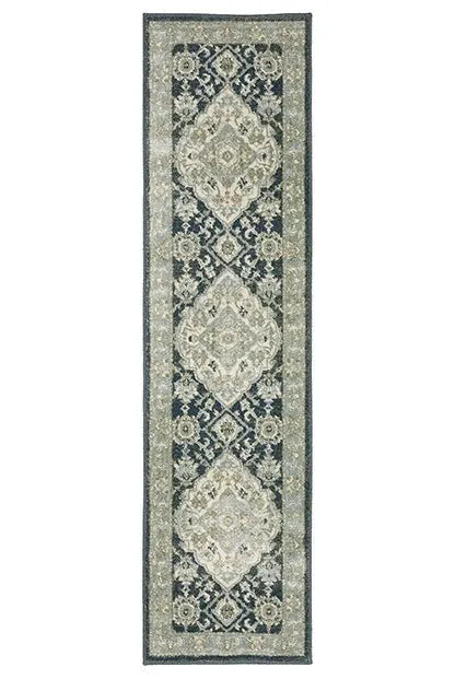 Branson BR05A Blue/Ivory Rug - Rug & Home