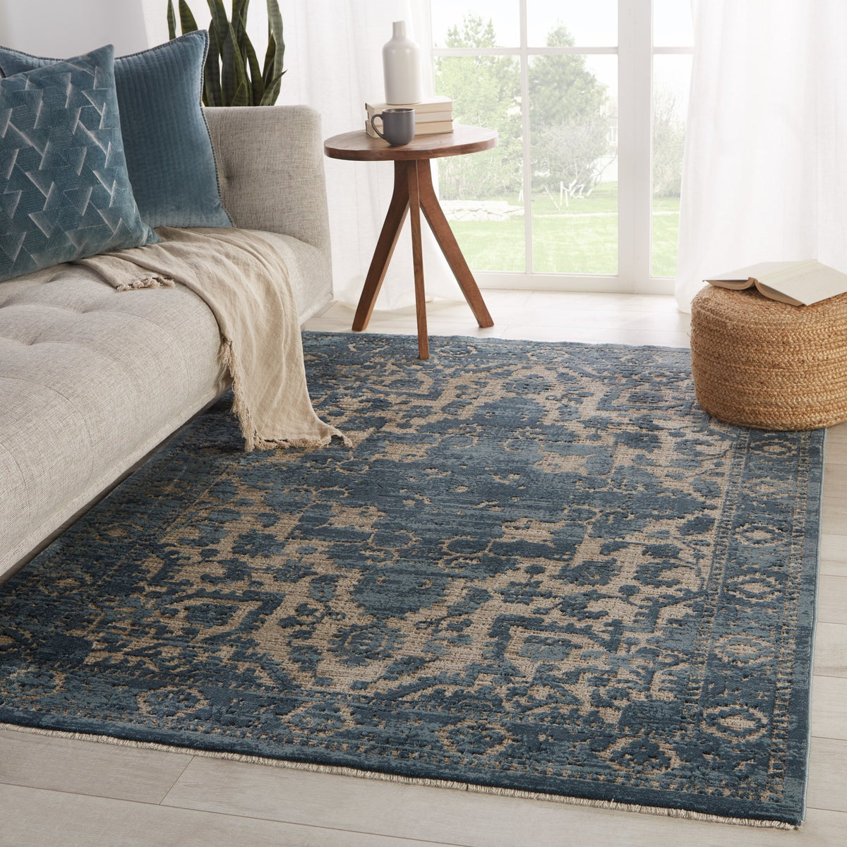 Brienne Bnn06 Idella Blue/Light Taupe Rug - Rug & Home