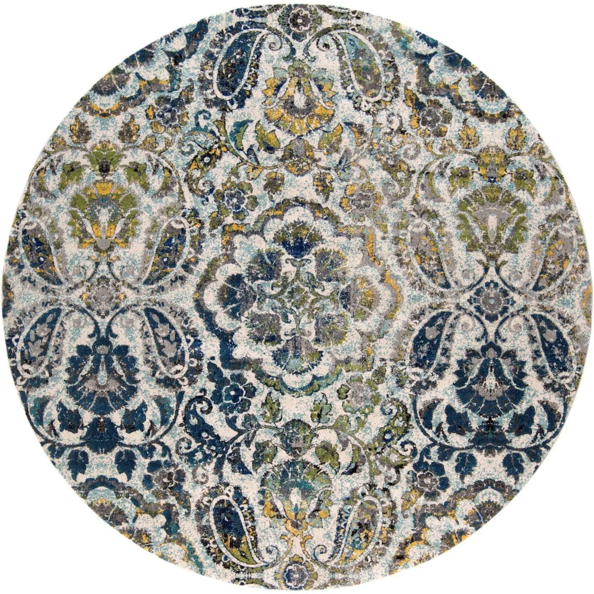 Brixton 3607F Ivory/Teal Rug - Rug & Home