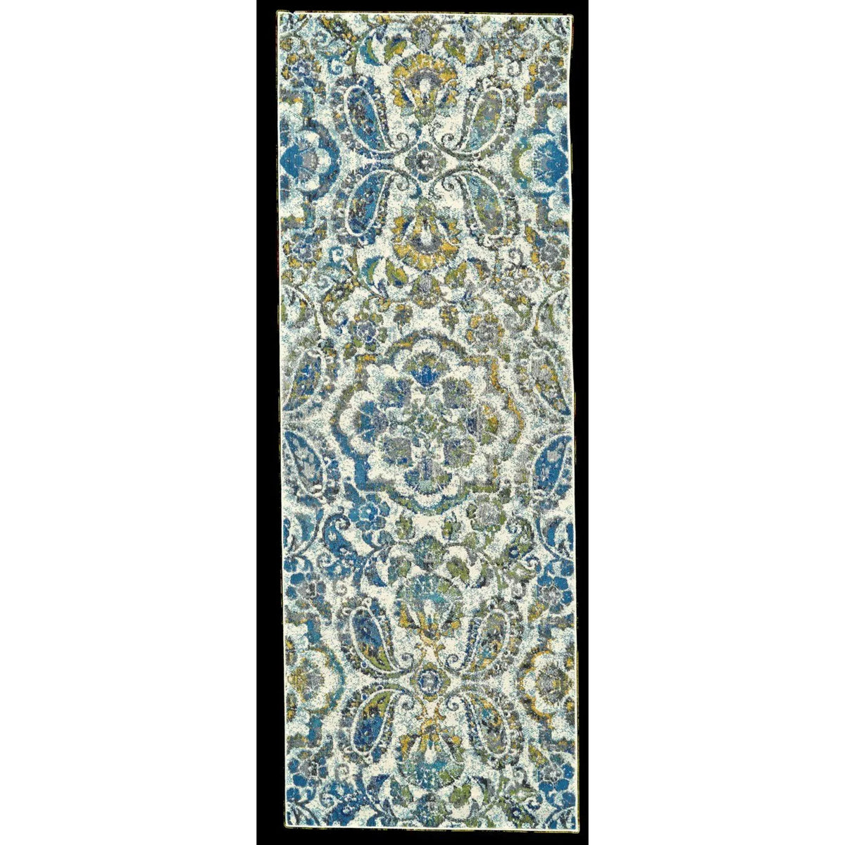 Brixton 3607F Ivory/Teal Rug - Rug & Home