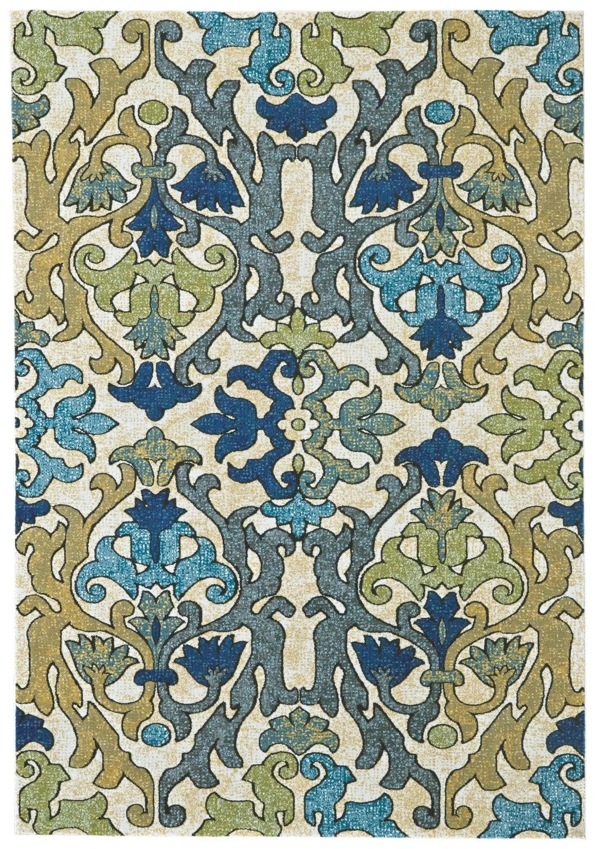 Brixton 6163619F Grey/Green Rug