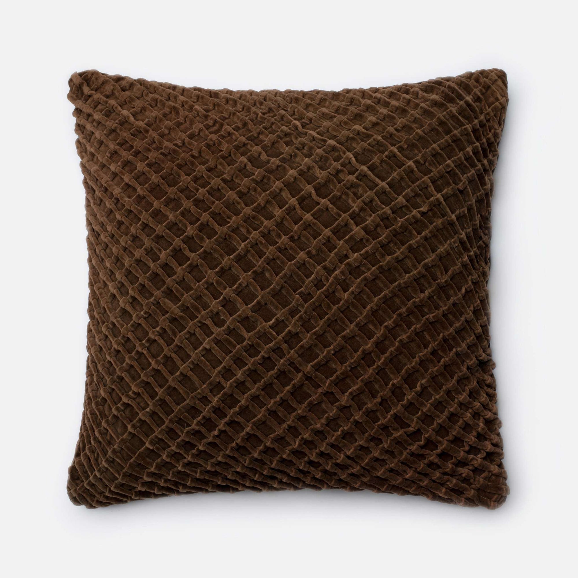 Brown Square P0125 Pillow - Rug & Home