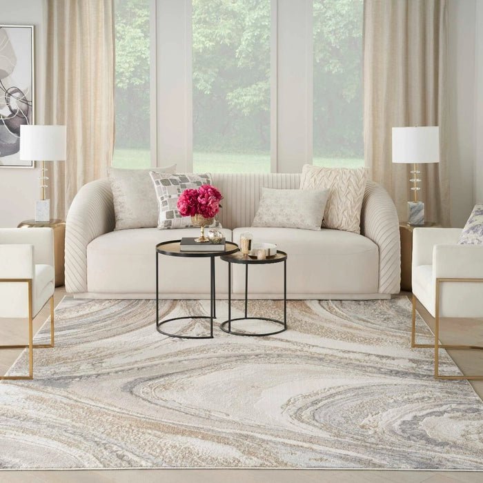 Brushstrokes BSK03 Cream/Grey Rug - Rug & Home