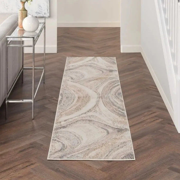 Brushstrokes BSK03 Cream/Grey Rug - Rug & Home