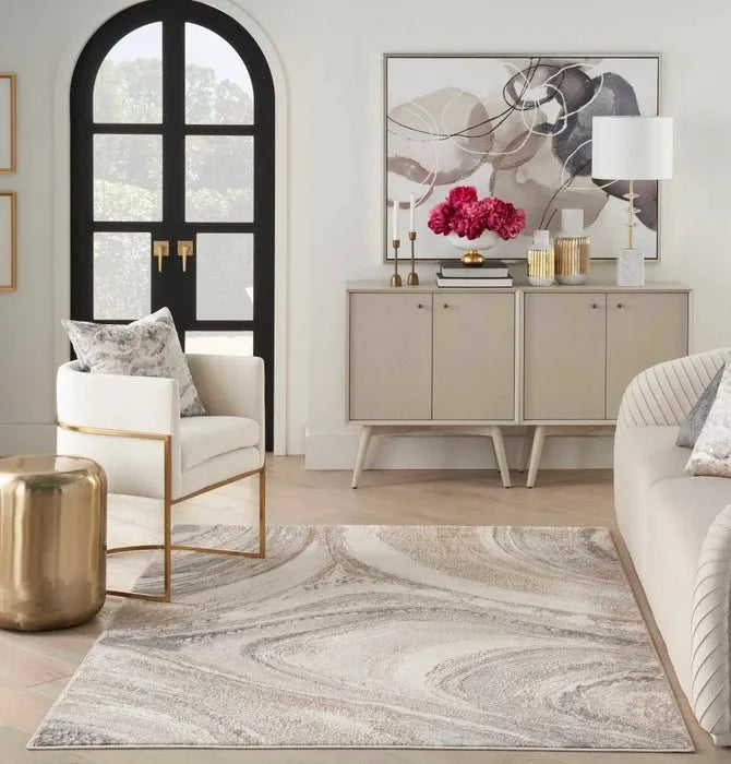 Brushstrokes BSK03 Cream/Grey Rug - Rug & Home