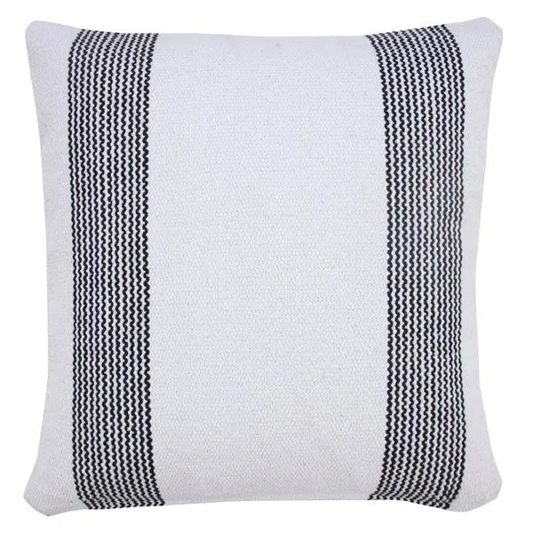 Cabana 07781WBL White/Black Pillow - Rug & Home