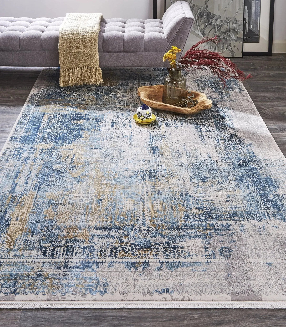 Cadiz 3890F Blue/Gray Rug