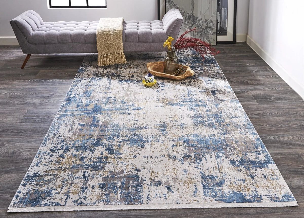 Cadiz 3891F Ivory/Blue Rug - Rug & Home