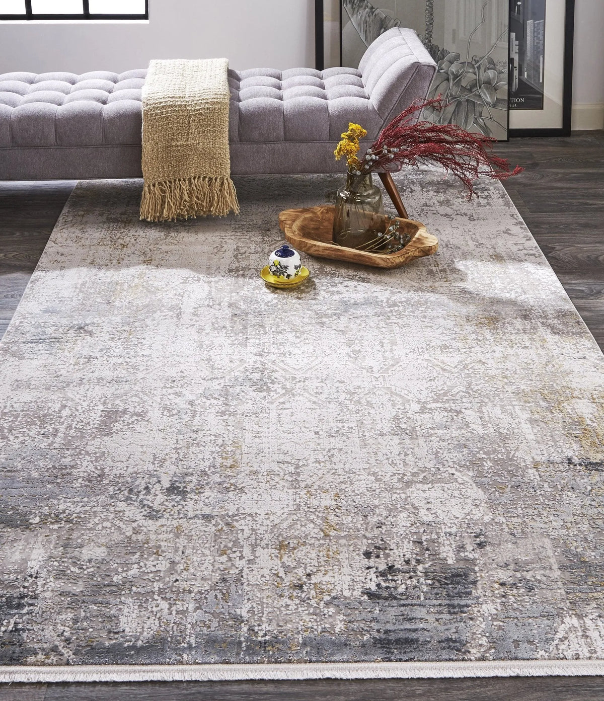 Cadiz 3892F Ivory/Gray Rug - Rug & Home