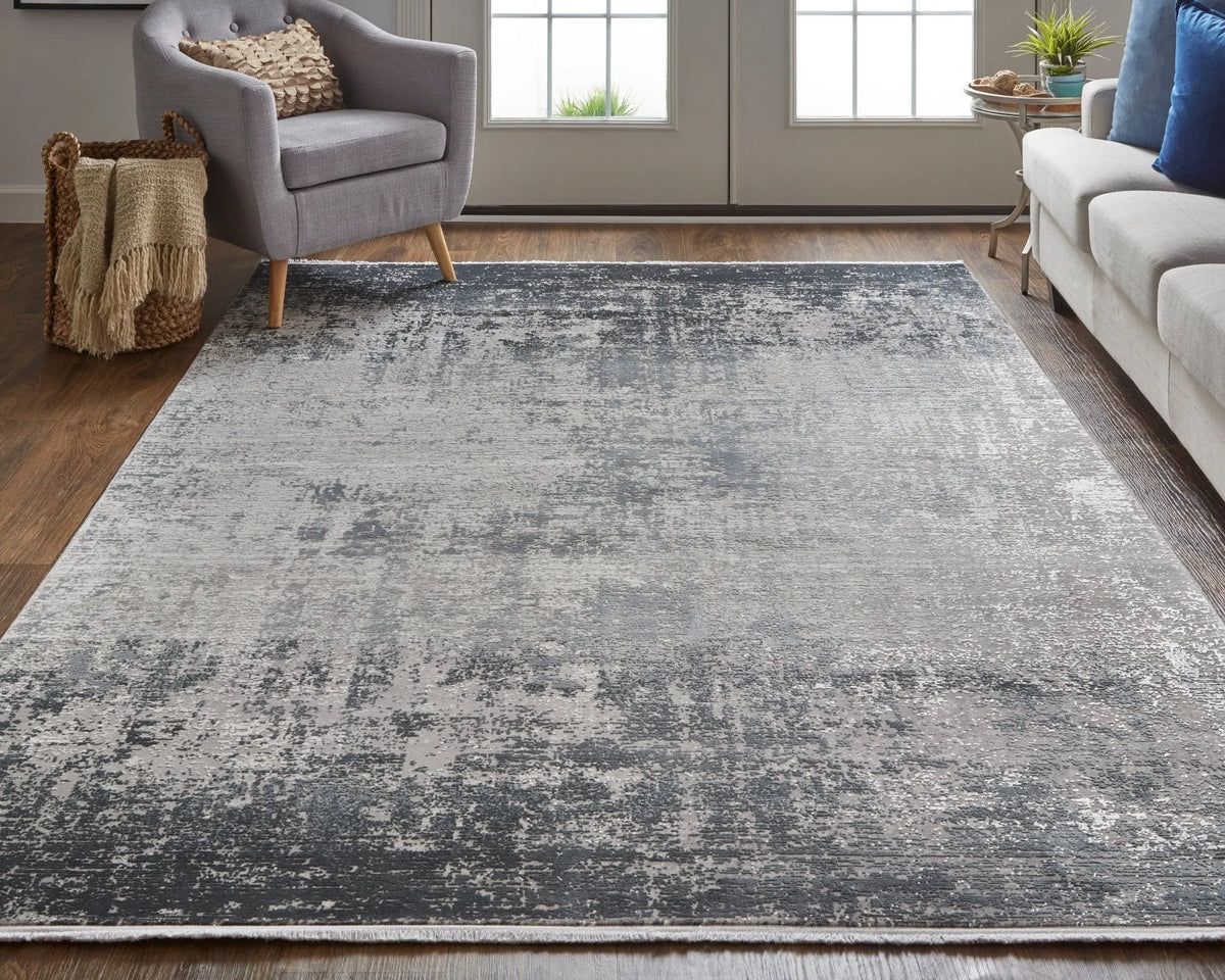 Cadiz 86639FWF Grey/Black Rug - Rug & Home