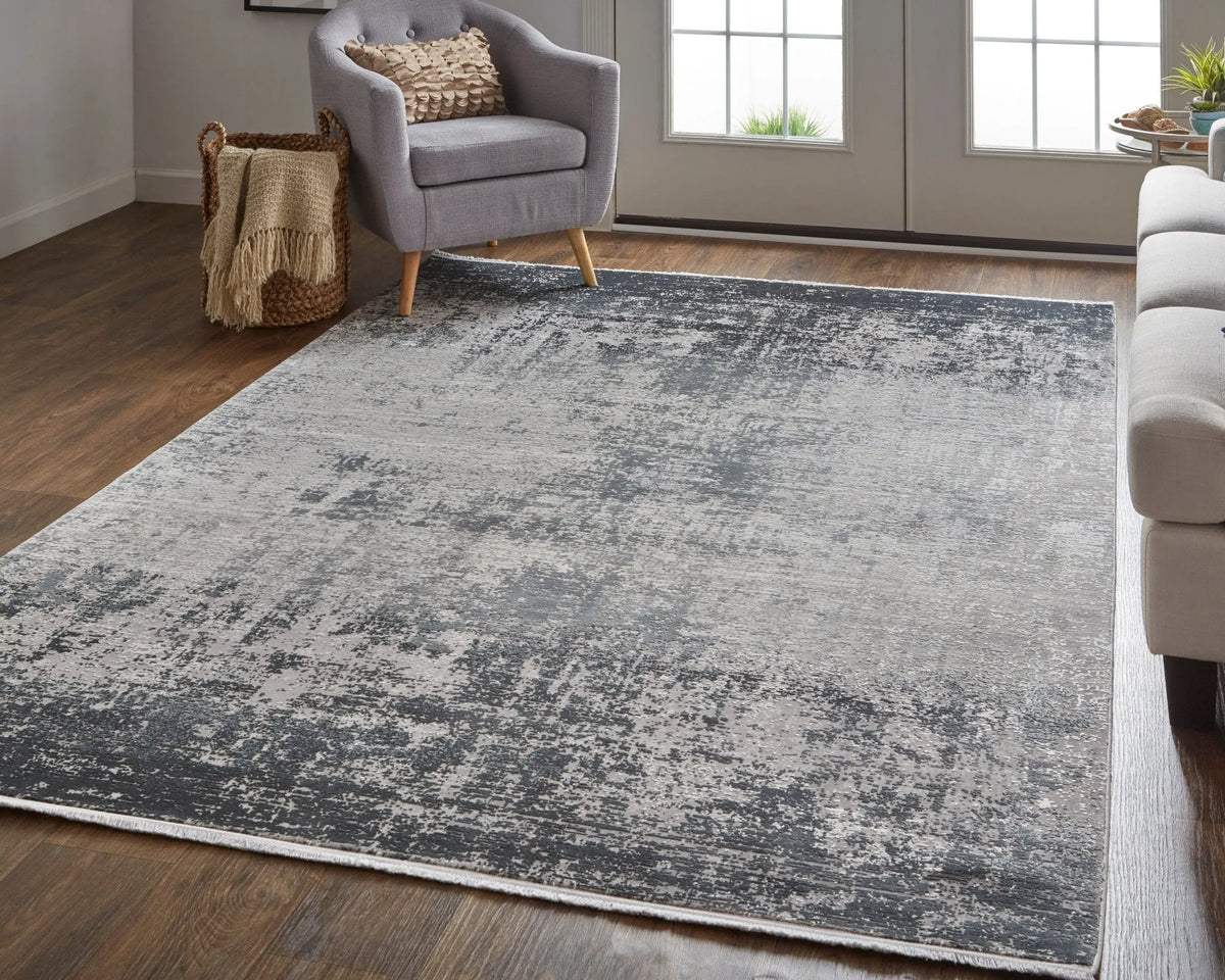 Cadiz 86639FWF Grey/Black Rug - Rug & Home