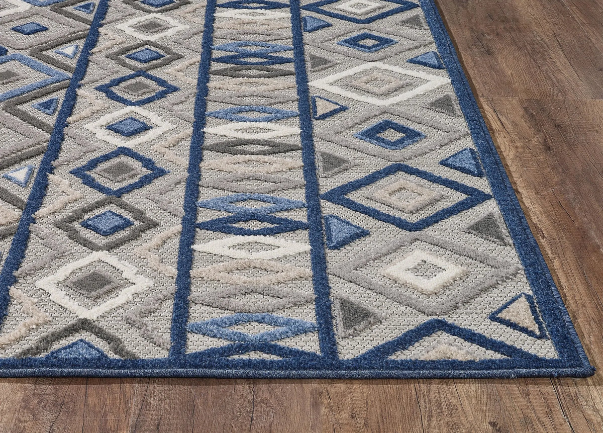 Calla 6921 Aztec Grey/Blue Rugs - Rug & Home