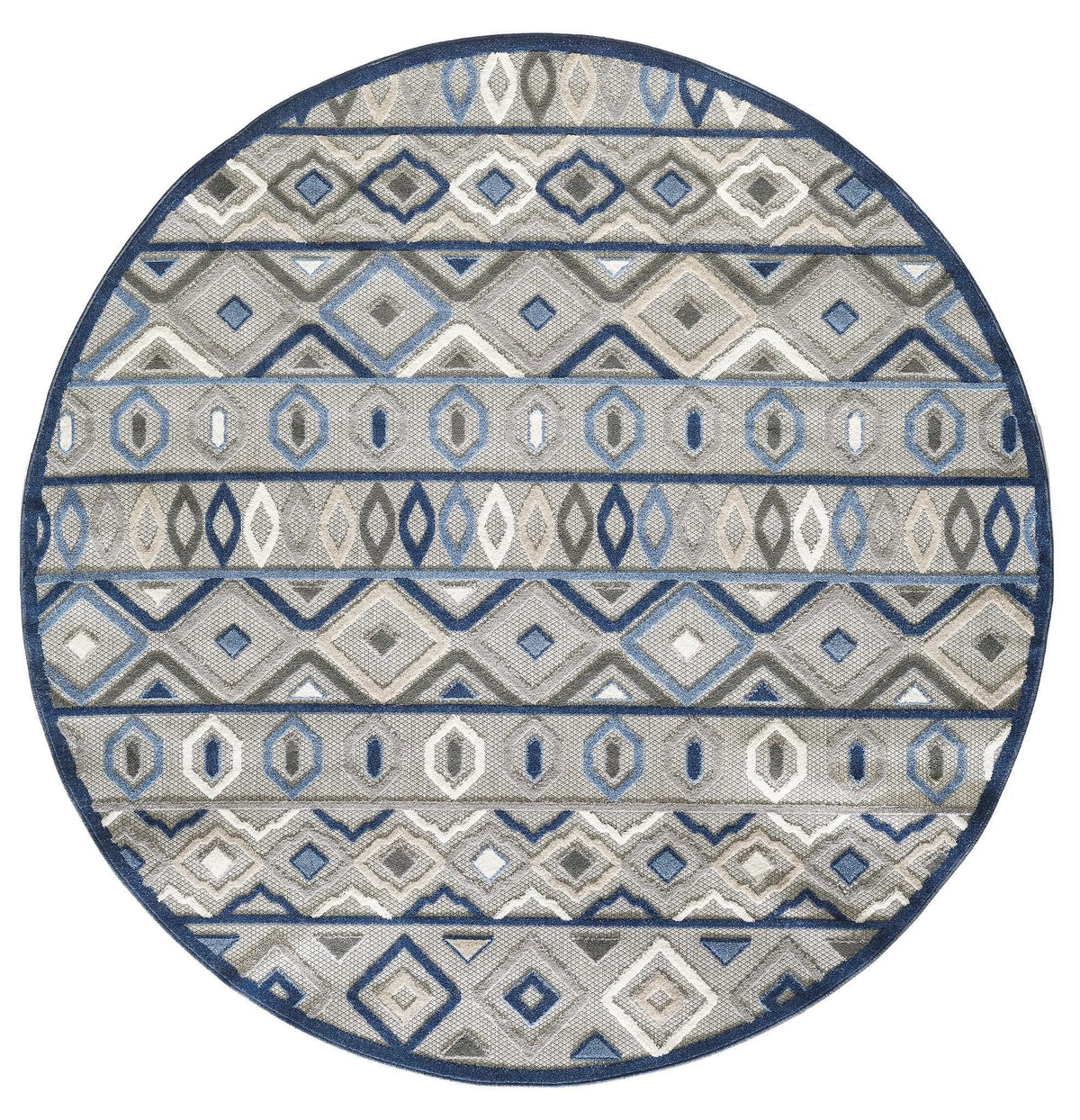 Calla 6921 Aztec Grey/Blue Rugs - Rug & Home