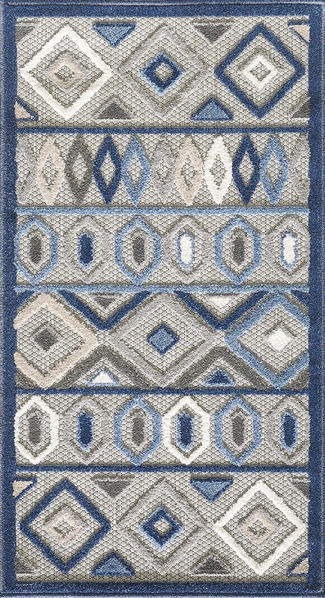 Calla 6921 Aztec Grey/Blue Rugs - Rug & Home