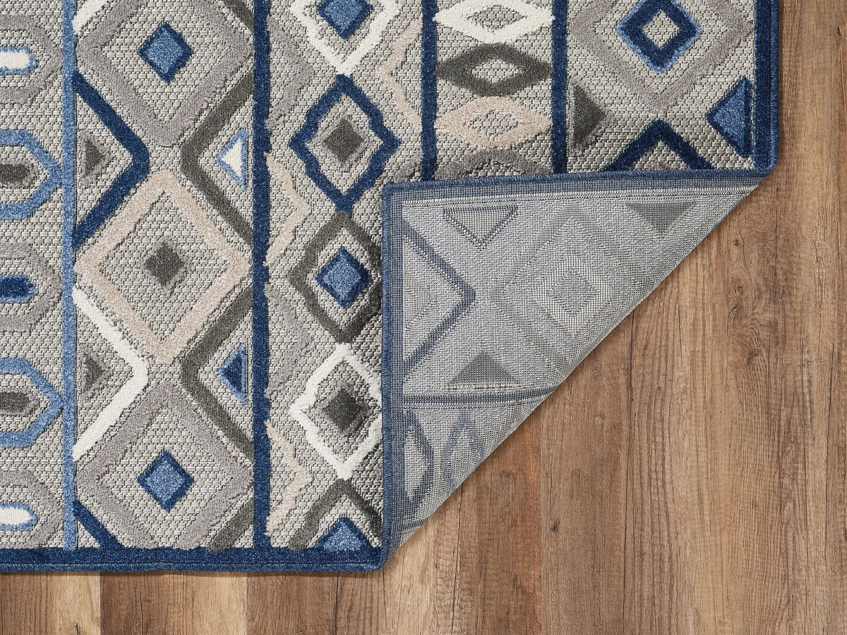 Calla 6921 Aztec Grey/Blue Rugs - Rug & Home