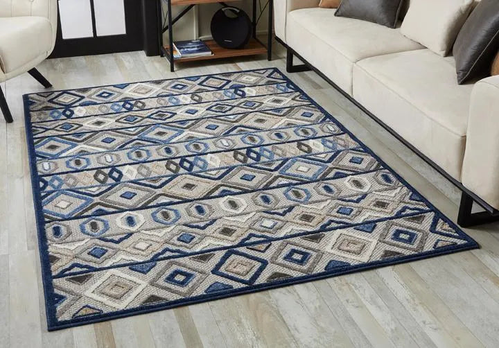 Calla 6921 Aztec Grey/Blue Rugs - Rug & Home