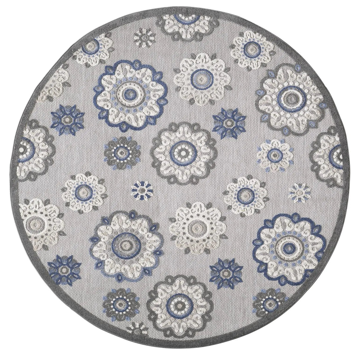 Calla 6932 Grey/Blue Suzani Rug - Rug & Home