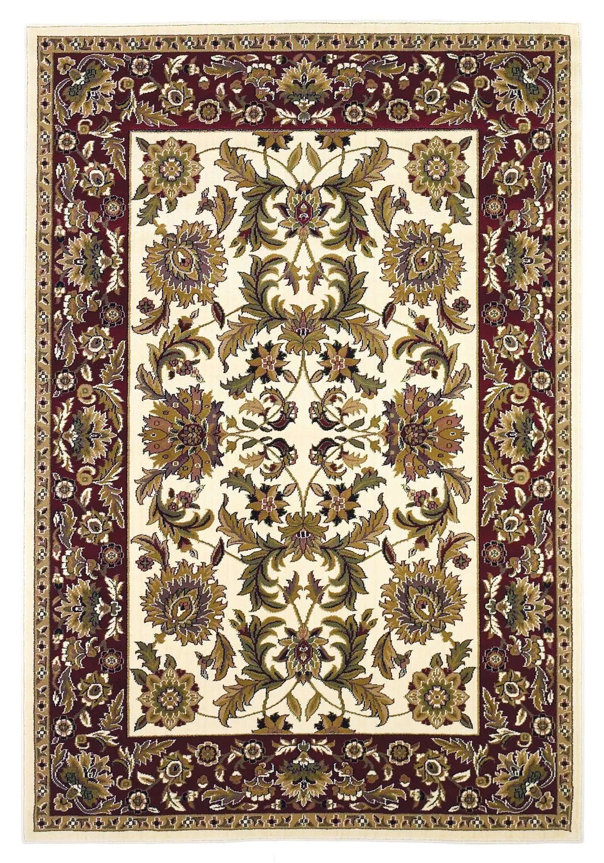 Cambridge 7303 Kashan Ivory/Red Rug - Rug & Home