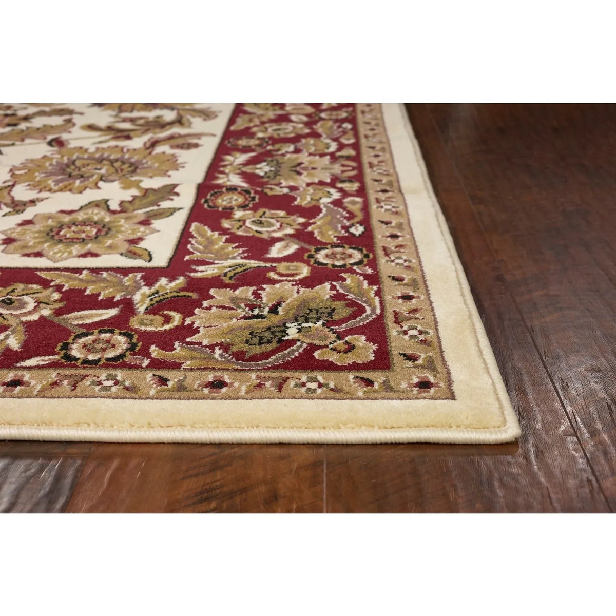 Cambridge-7303 Kashan Ivory/Red Rug - Rug & Home