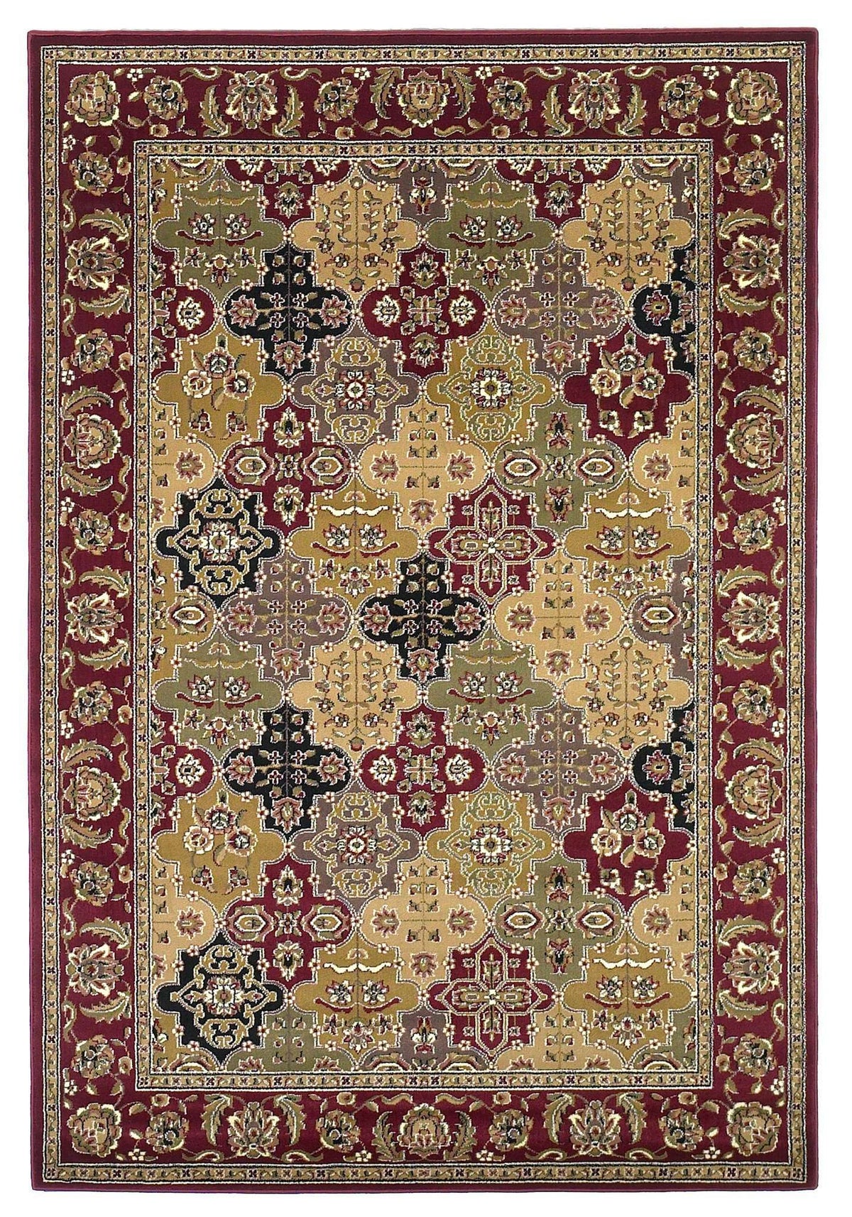 Cambridge 7325 Kashan Panel Red Rug - Rug & Home