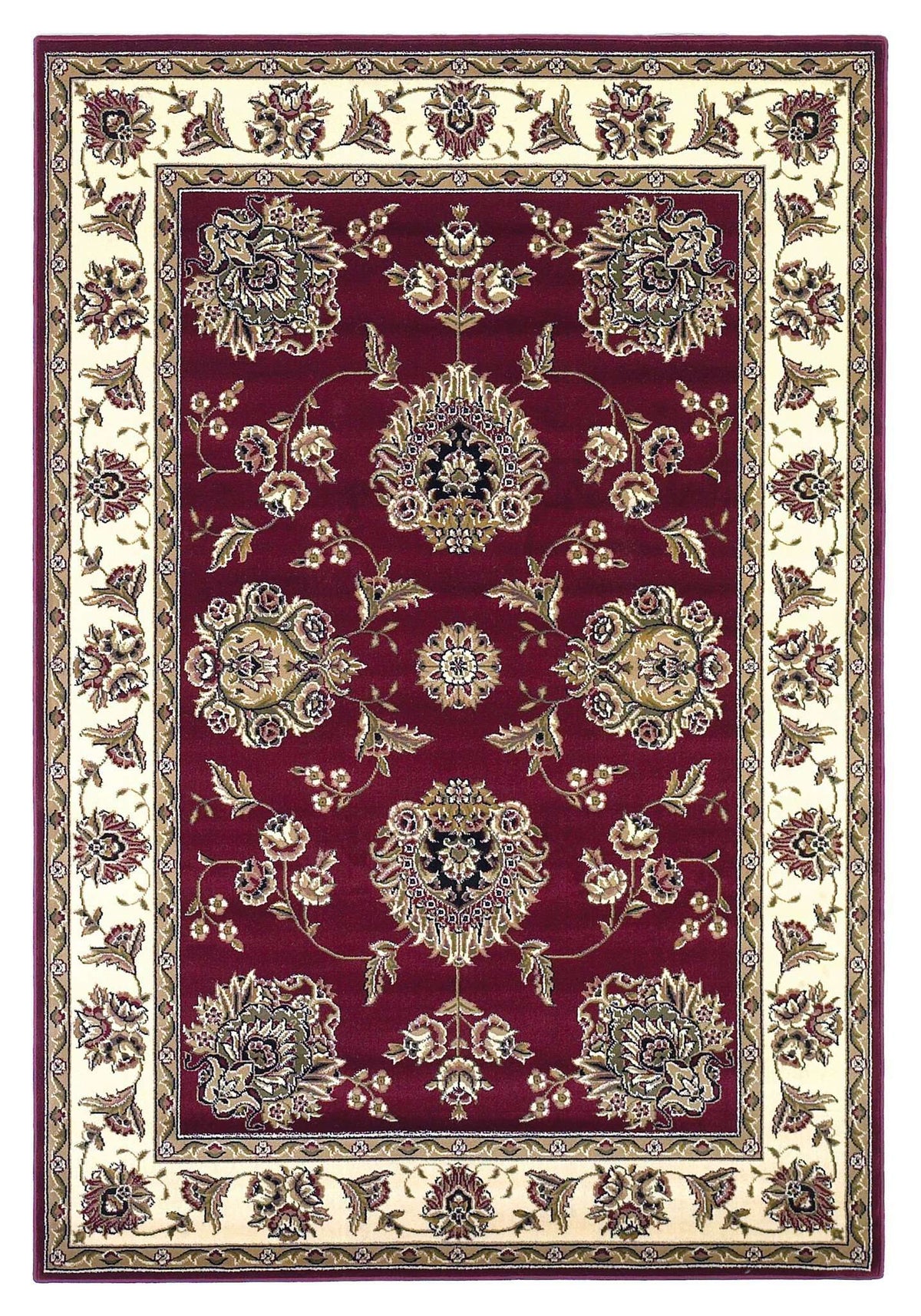 Cambridge 7340 Floral Mahal Red/Ivory Rug - Rug & Home