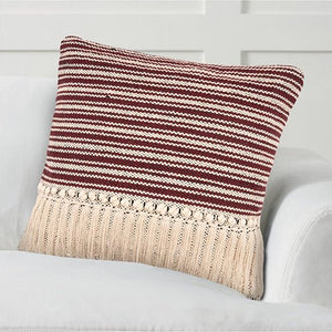 Cape Cod 07316MBN Maroon/Black Pillow - Rug & Home